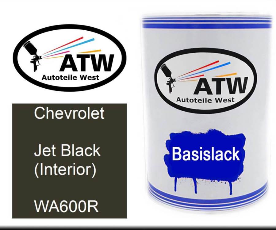 Chevrolet, Jet Black (Interior), WA600R: 500ml Lackdose, von ATW Autoteile West.